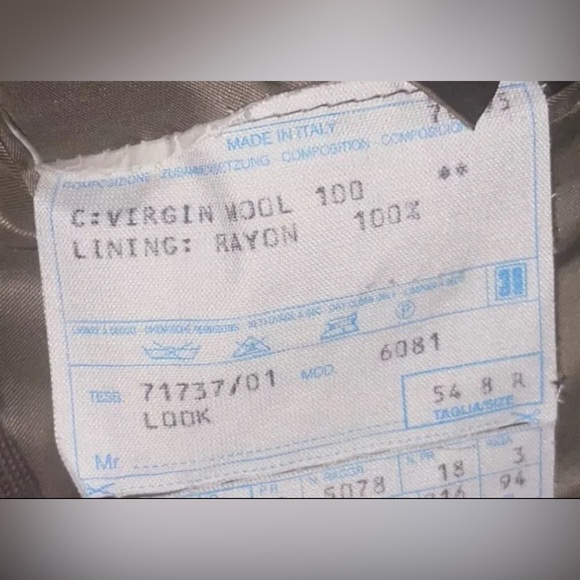 Caraceni Handmade Tailored 100% Virgin Wool Made In Italy Two-Button Closure Sz8 - Picture 6 of 8